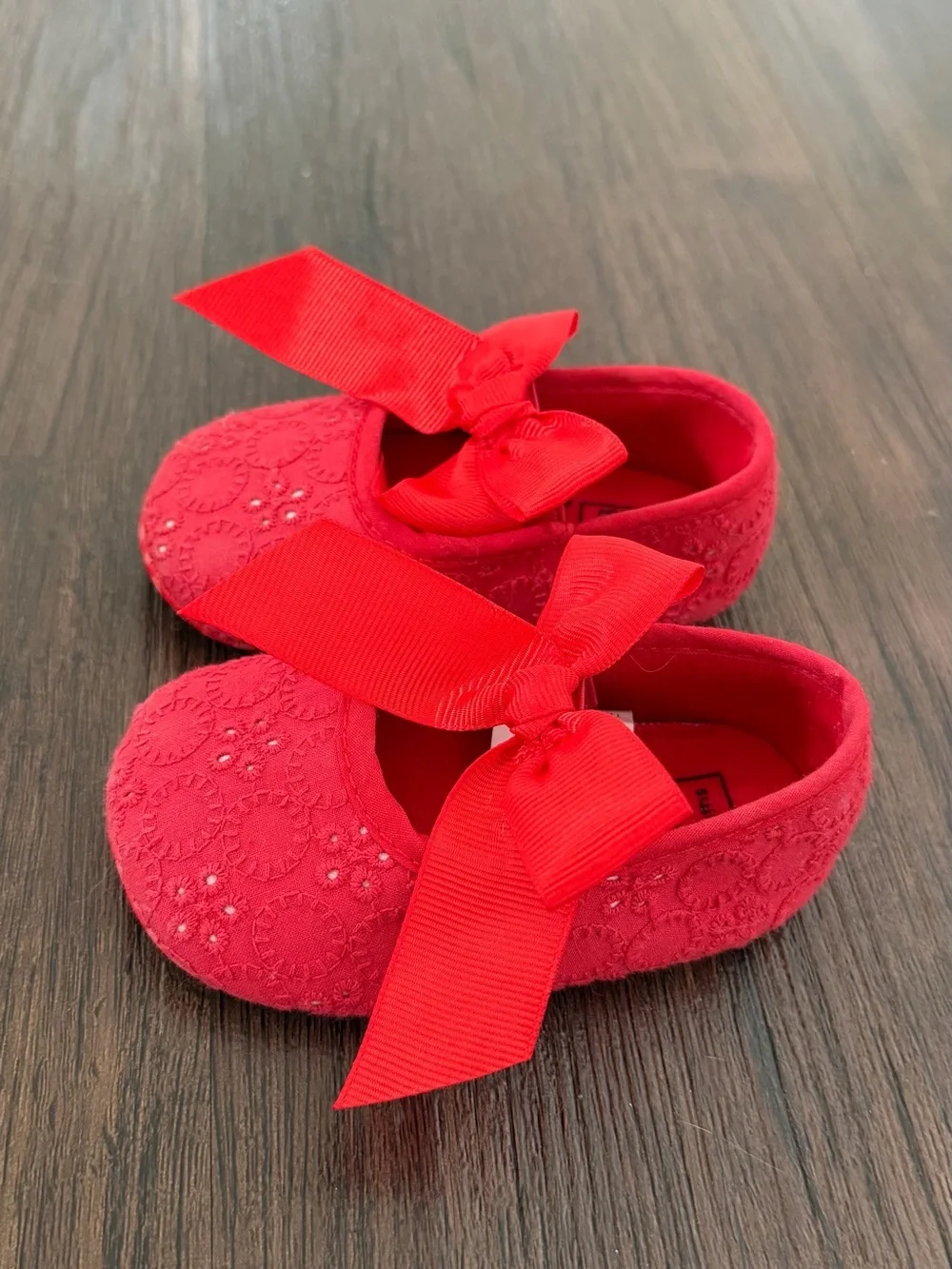 Red Bow Mary Jane Baby Shoes